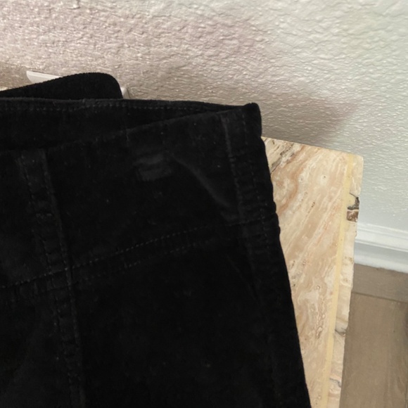 Veronica Beard Black Velvet Debbie Skinny Pants Size 27/ US 4 Silver Button Fly - Picture 3 of 5